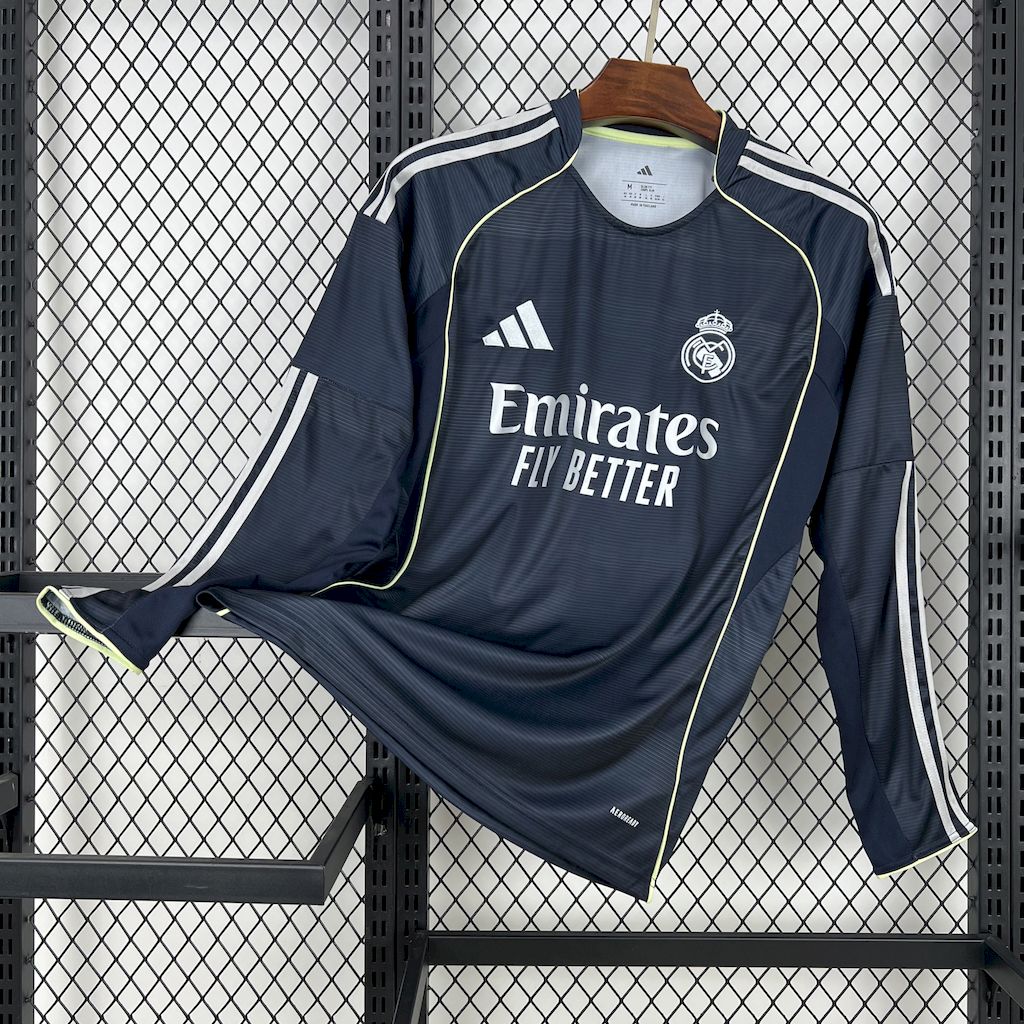 Maillot Extérieur Manches Longues Real Madrid 2025/26