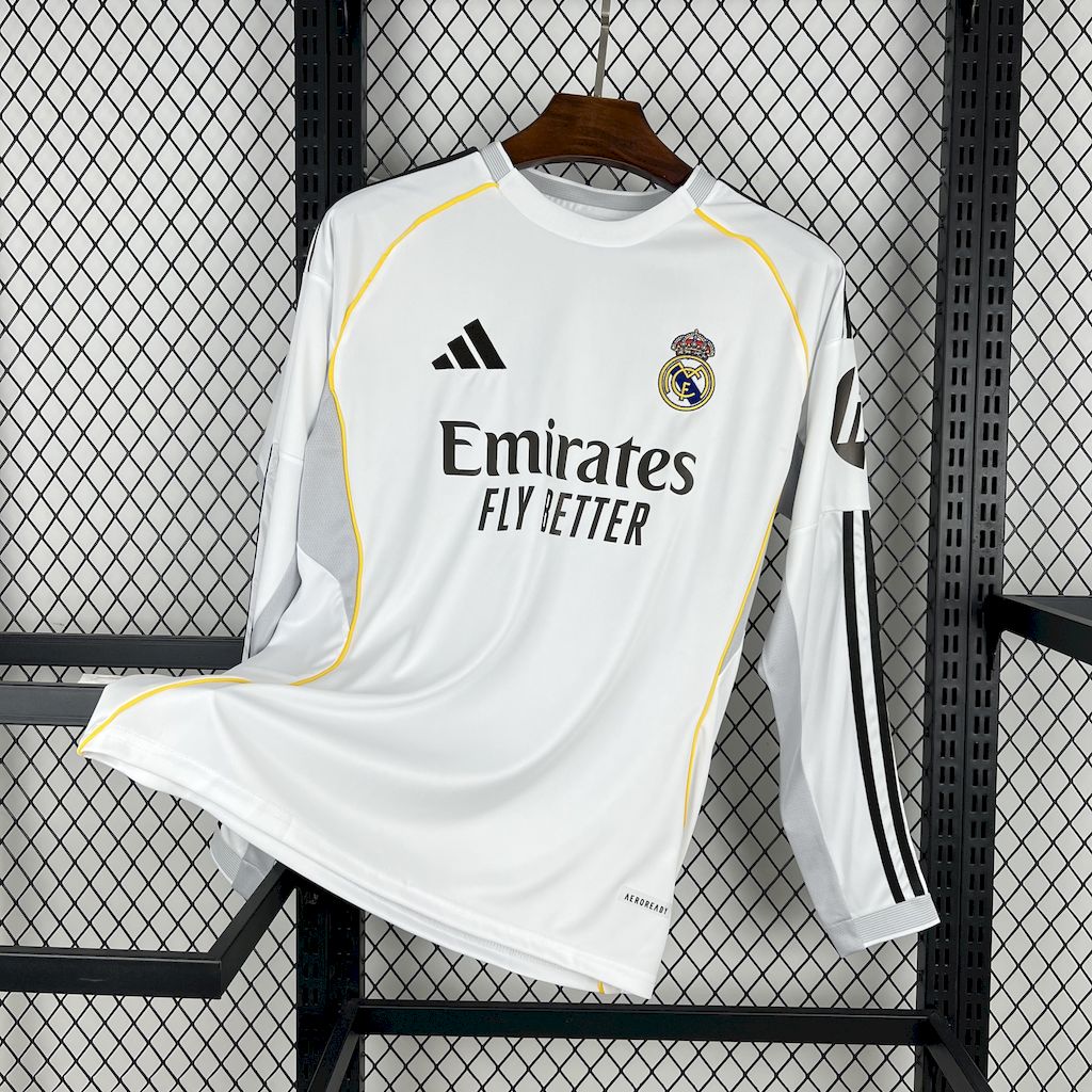 Maillot Domicile Manches Longues Real Madrid 2025/26